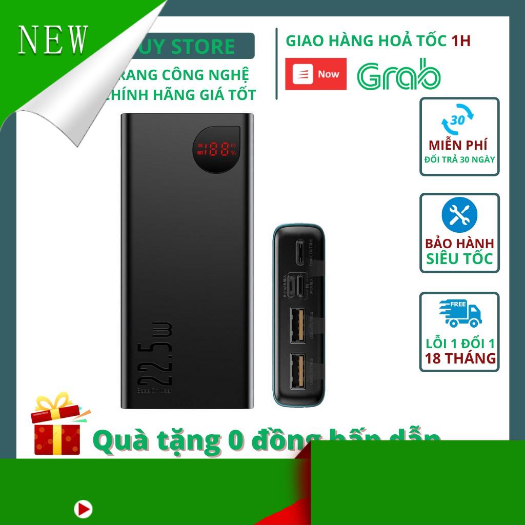 Sạc dự phòng 20000 mAh Baseus Adaman 22.5w, cục pin dự phòng sạc nhanh IPhone, Samsung