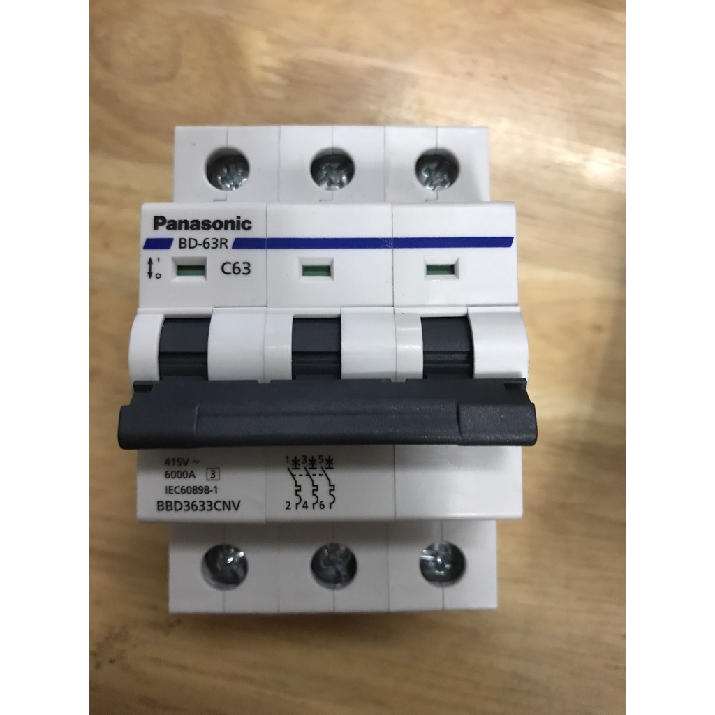 [PANASONIC] Cầu dao tự động 3 tép, MCB 3P 16A,20A,25A,32A,40A,50A,63A- Hàng chính hãng BH 24 tháng