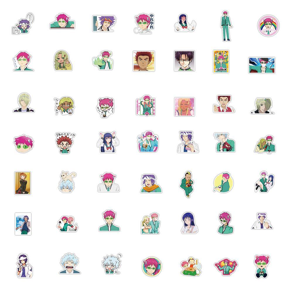 Nhãn Dán Trang Trí Điện Thoại / Ván Trượt Họa Tiết Graffiti Cuộc Sống Saiki K Dễ Thương