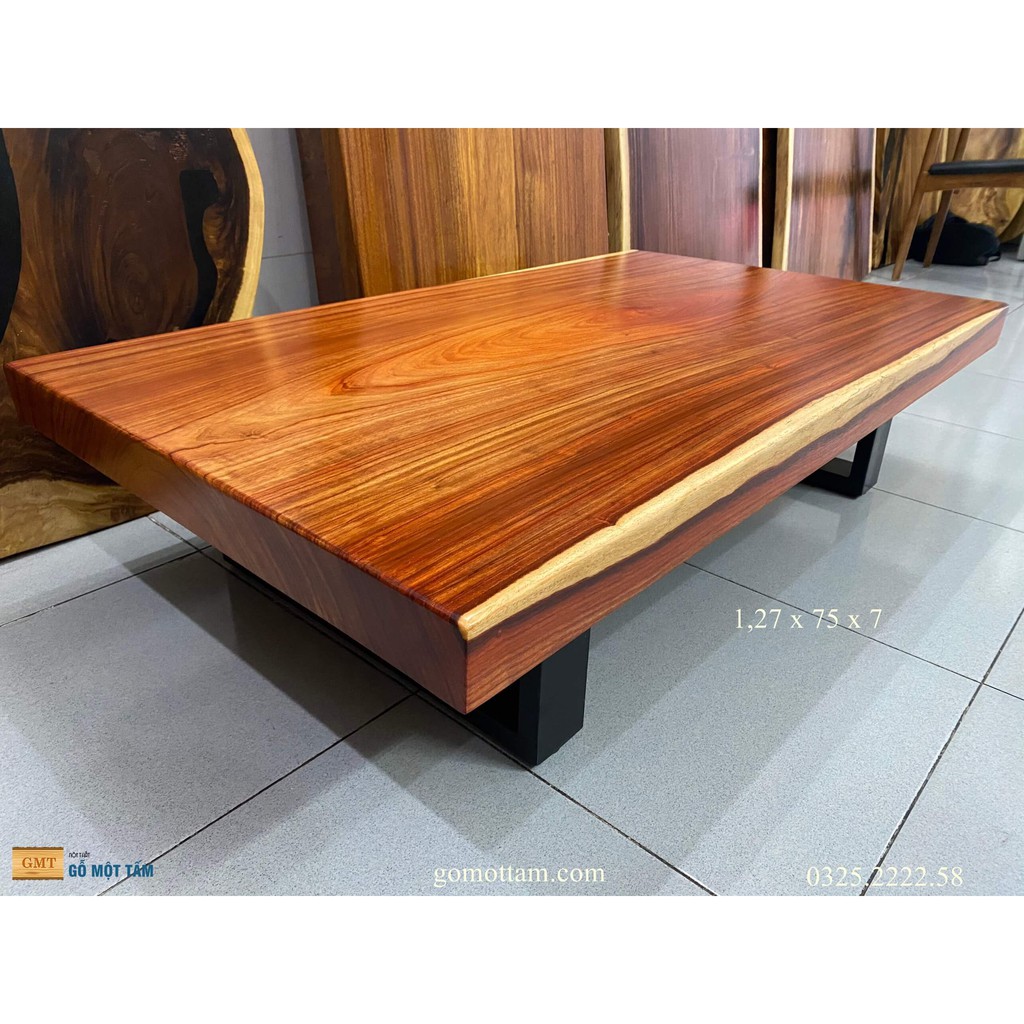 [ GIÁ TẬN XƯỞNG ] Bàn sofa, bàn trà, bàn làm việc gỗ tự nhiên nguyên tấm dài 1,27m x 75 x 7cm