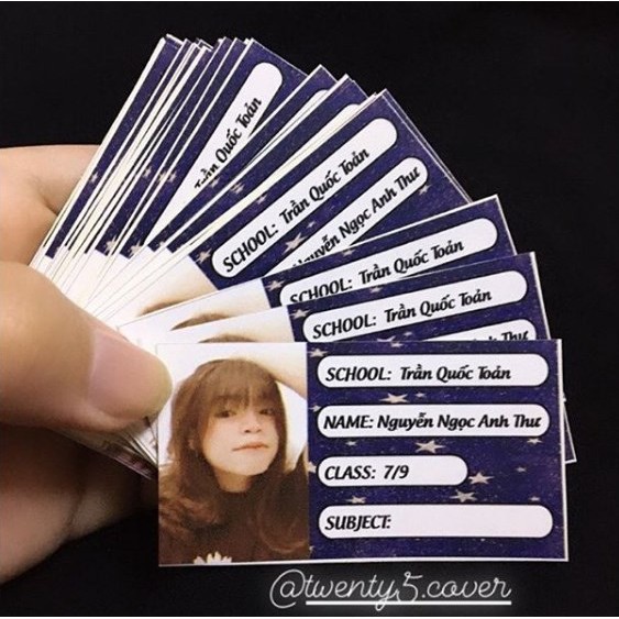 20 NHÃN VỞ IN THEO YÊU CẦU