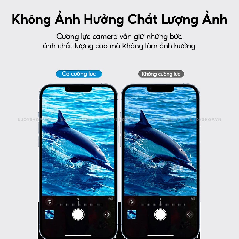 Bộ Vòng Cường Lực Bảo Vệ Camera Urr Có Khung Hỗ Trợ Dán Cực Dễ Cho 13 Pro Max 12 Pro Max Njoyshop