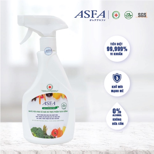 Nước khử trùng và rửa rau củ quả ASFA Vegetable &amp; Fruits Wash 500ml