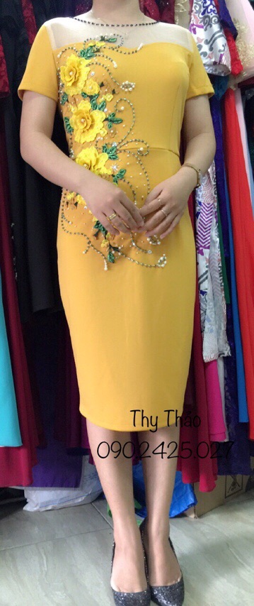 Đầm trung niên nữ thiết kế cao cấp