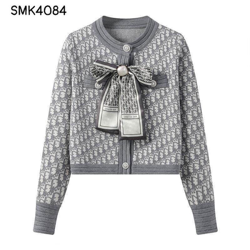 SMK4084- ÁO LEN MONTEGHI KÈM NƠ