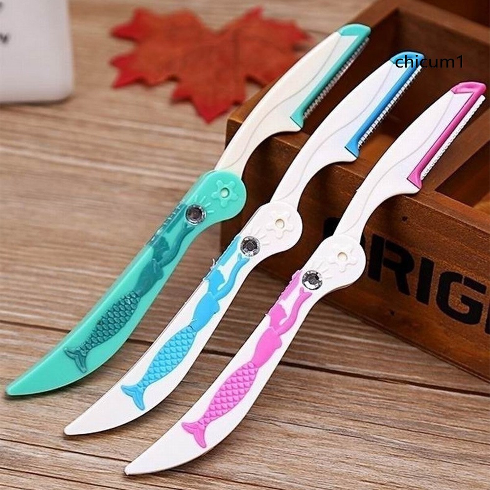 Bộ 3 Đồ Cạo Lông Mày Bằng Thép Không Gỉ Bền Bỉ Dễ Dùng