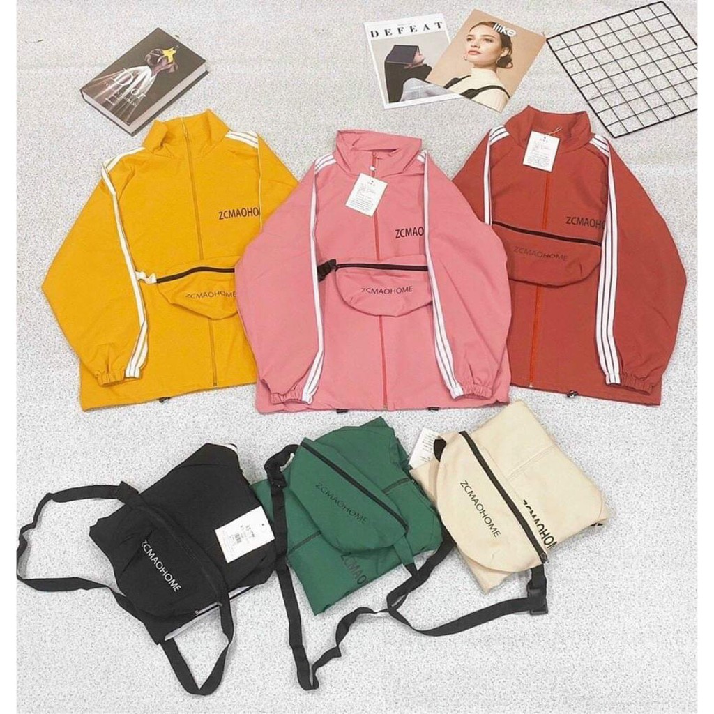 Áo khoác nữ form rộng, hot trend tiktok có tặng kèm túi đeo chéo (40-65Kg)