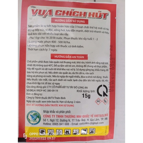 VUA CHÍCH HÚT Gói15gr