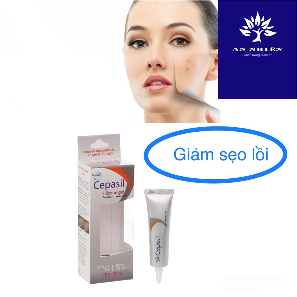 CEPASIL Gel Silicone cao cấp từ THAILAND-Gel hỗ trợ làm mờ NHANH sẹo đỏ,ngừa sẹo,phằng sẹo lồi(10gr /tube)