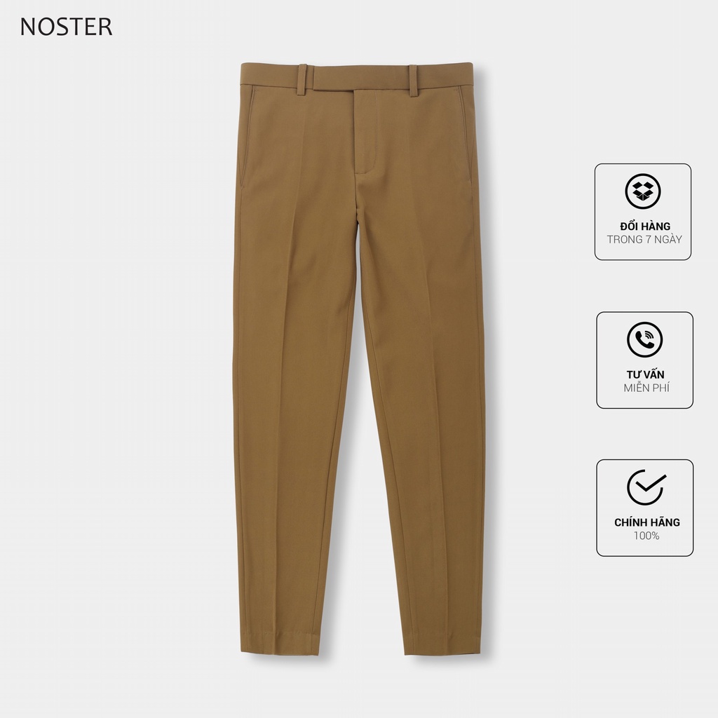 Quần vải nam giấu cúc, chất vải dầy dặn, mềm mại không nhăn - Thương hiệu NOSTER mã QVN0004