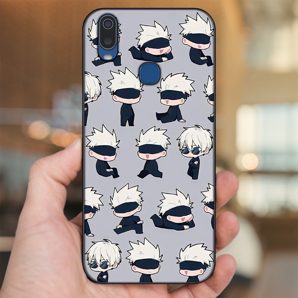 Ốp lưng Vivo Y11 viền đen in hình Satoru Jujutsu Kaisen