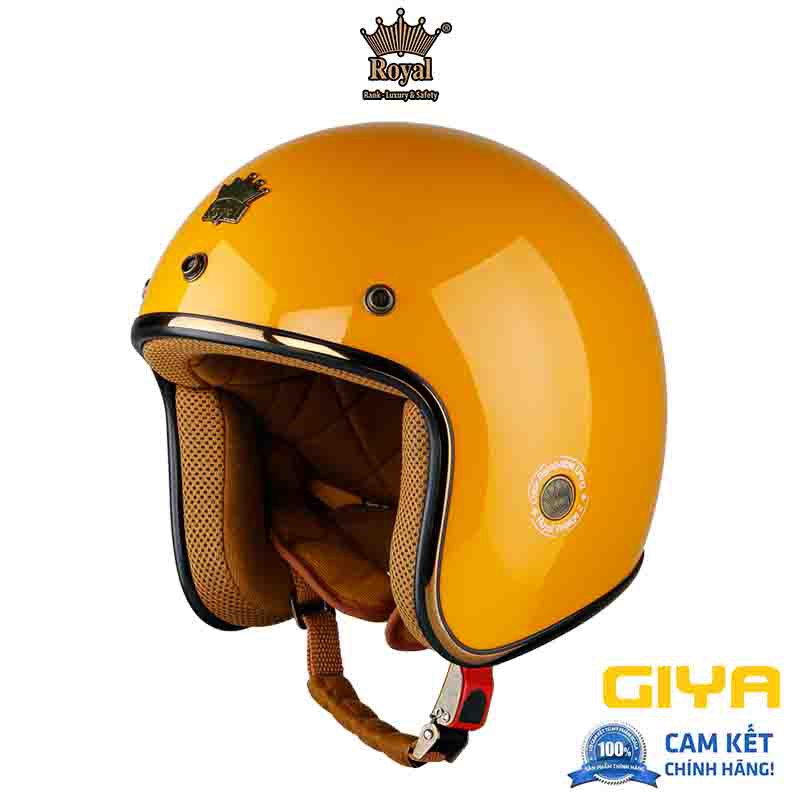 Mũ bảo hiểm 3/4 Royal M20C vàng cổ điển(size L, XL, XXL)