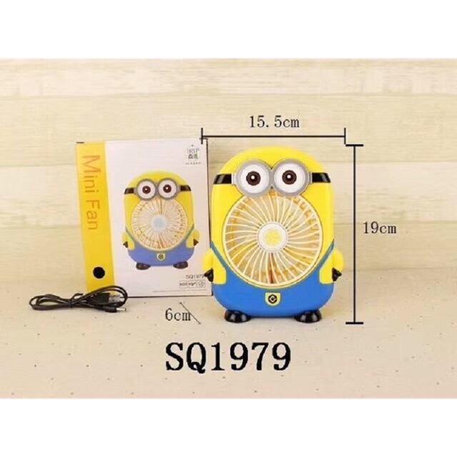 [Mã ELHA22 giảm 5% đơn 300K] QUẠT ĐỂ BÀN MINI FAN MINIONS SQ1979