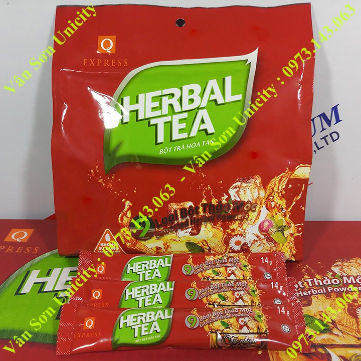 [Mã 156FMCGSALE hoàn 8% đơn 500K] Trà Thảo Mộc hòa tan Trần Quang 336g (24 gói * 14g) Herbal Tea