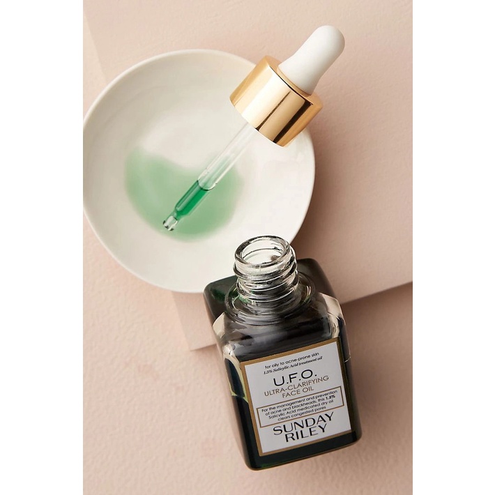 Dầu dưỡng cho da dầu mụn Sunday Riley U.F.O. Salicylic Acid BHA Acne Treatment Face Oil