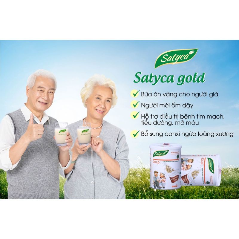 Sữa yến mạch Healthy Satyca gold dành cho người lớn tuổi