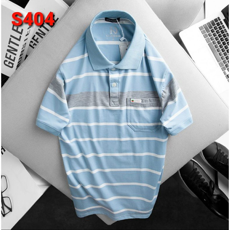 [S401] ÁO THUN POLO NAM CAO CẤP CÓ TÚI SỌC NGANG | BigBuy360 - bigbuy360.vn