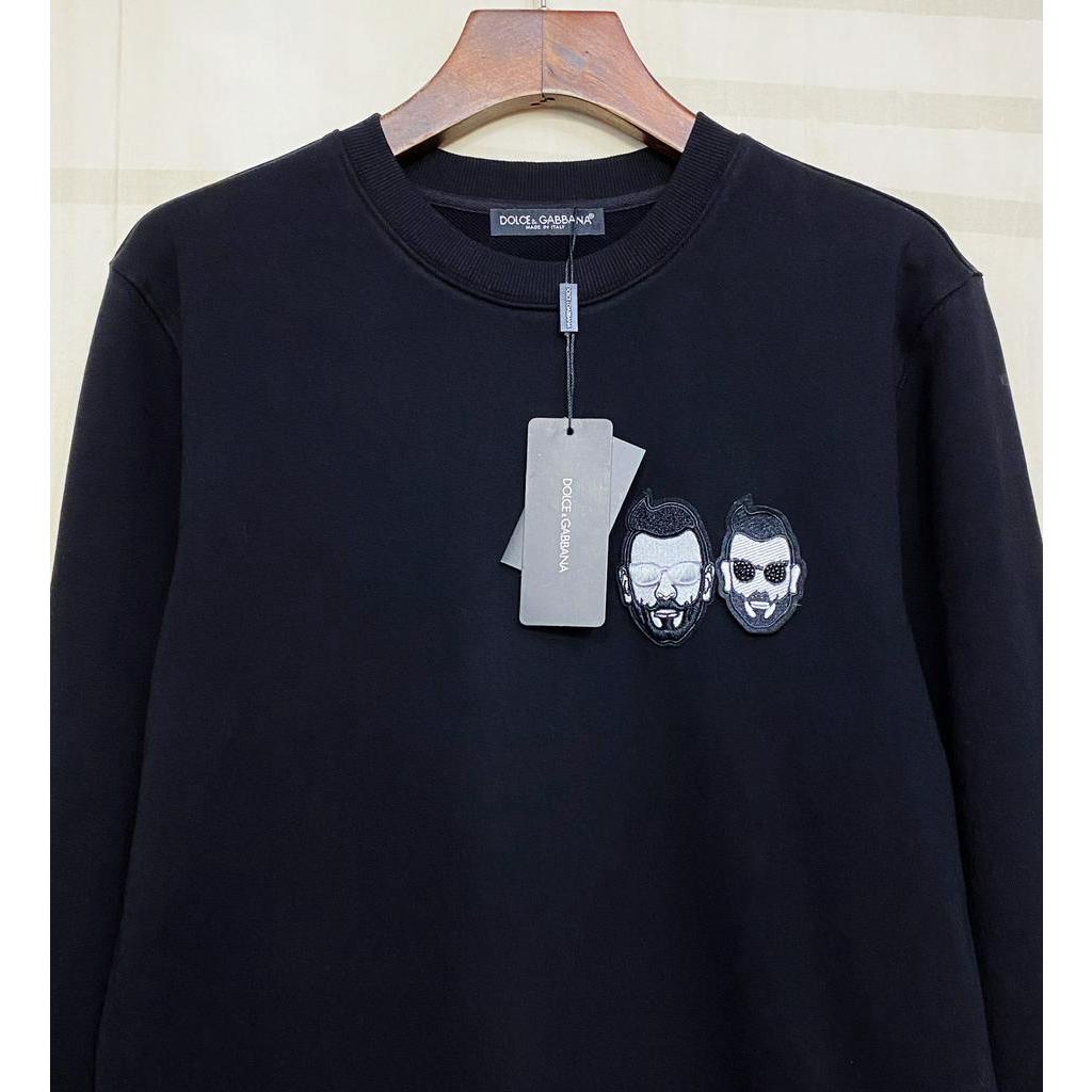 Áo sweater cotton tay dài thêu họa tiết thời trang D0LCE & GABBA 2021