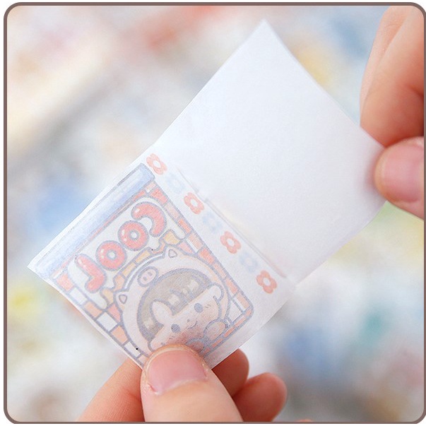 Chiêt cuộn washitape họa tiết DoDoJam dễ thương, Cuộn băng giấy dán in hình Telado trang trí sổ tay xinh xắn