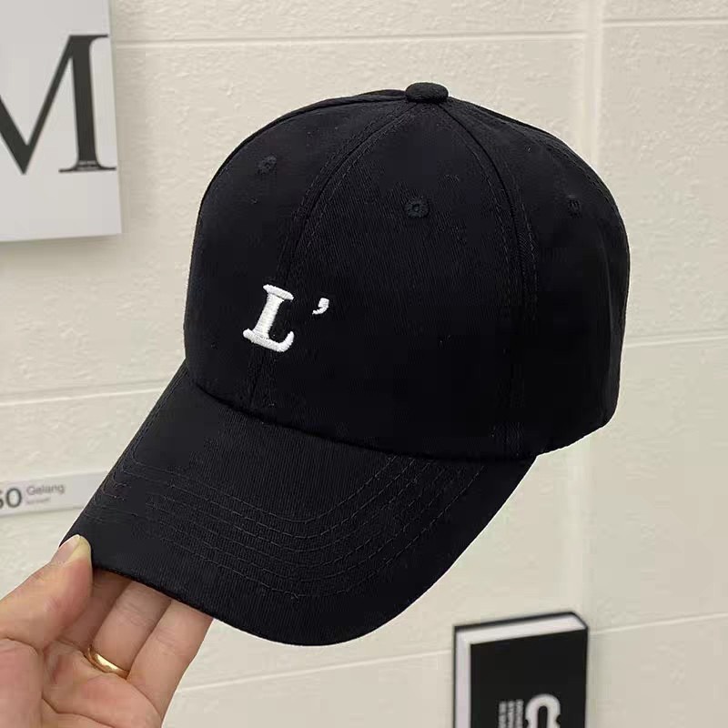 Mũ Lưỡi Trai Nón Kết Nhung Cao Cấp Thêu Chữ L 450 Phong Cách Ulzzang Form Unisex Nam Nữ - Hazo