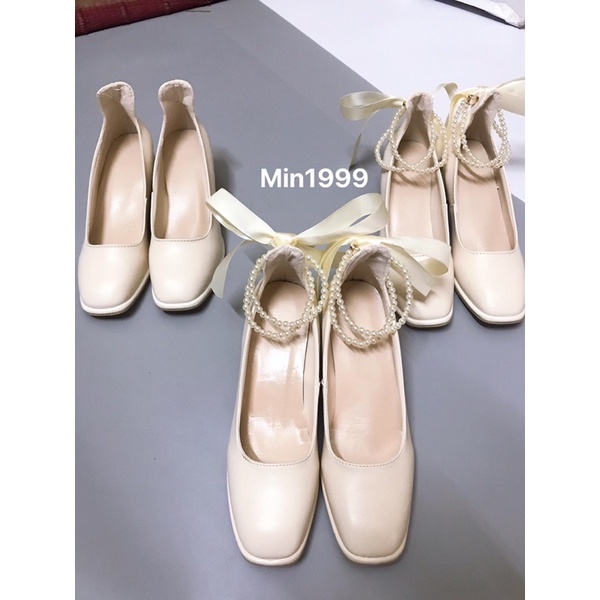 Giày tiểu thư dây ngọc , đế 5.5cm