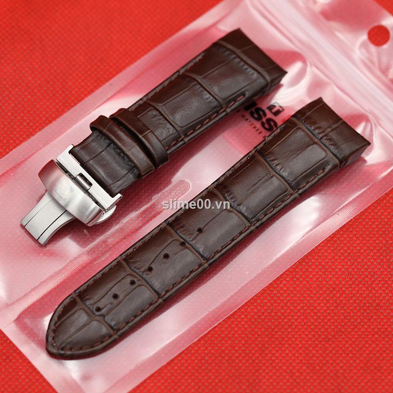 Dây đeo da cho đồng hồ nam T035 1853 Kurtu T035627a t035407a 24MM