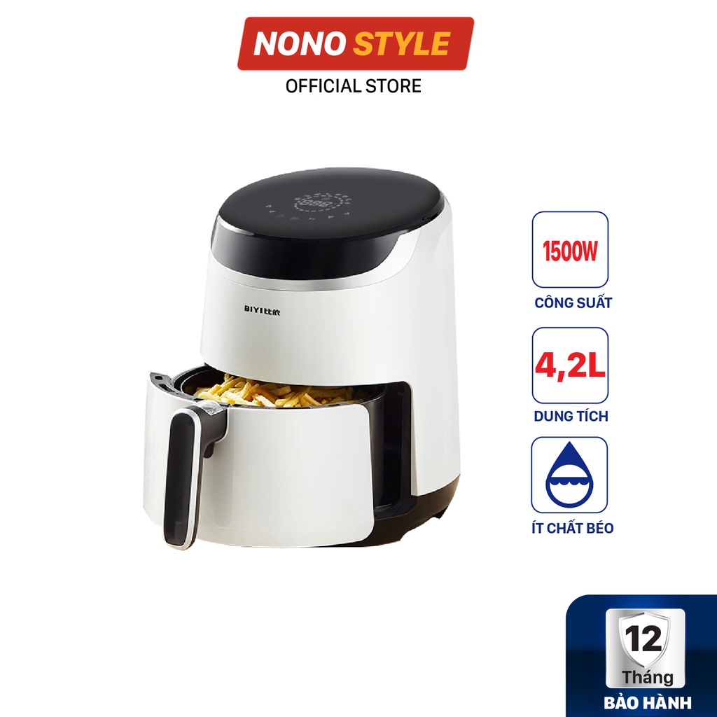 [Mã ELHADEV giảm 4% đơn 300K] Nồi chiên không dầu BIYI AF69A 4.2L 1500W, Bảo Hành 12 Tháng