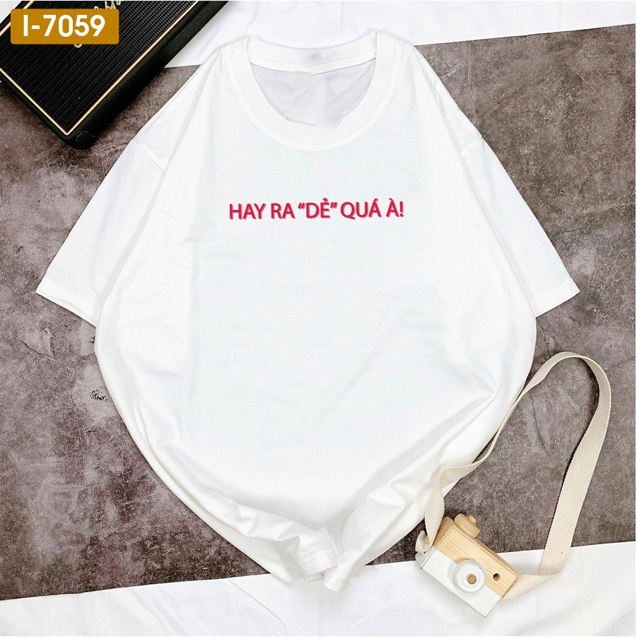 Áo Thun Nam Nữ In Chữ Hay RA VẺ Qúa À Tay Lỡ Dáng Rộng Độc Lạ