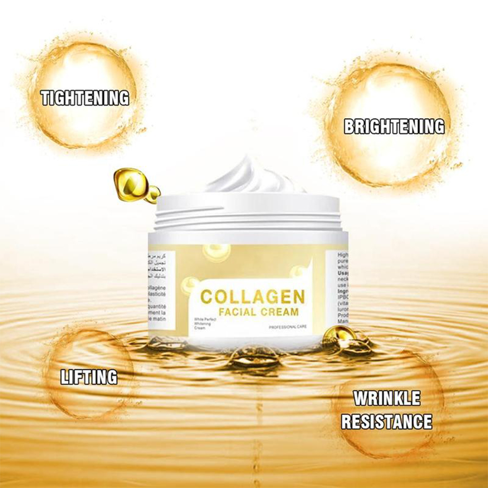 COD 80ml Collagen Face Cream Moisturizing Firming Fade Facial Blemishes Lifting Lightening Facial Cream