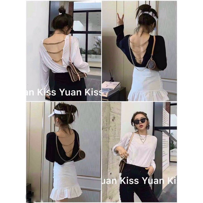 Áo thun giấy kèm xích lưng y