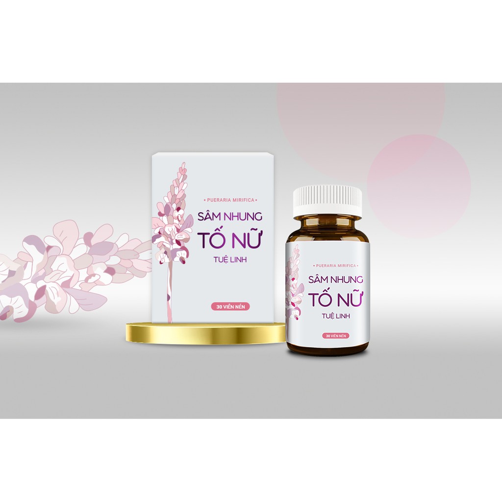 Sâm Nhung Tố Nữ Tuệ Linh -  hộp 30 viên - Hỗ trợ làm giảm các triệu chứng tiền mãn kinh và mãn kinh, hạn chế lão hóa da