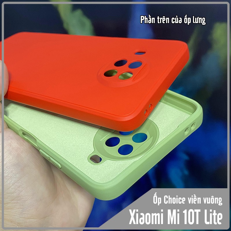 Ốp lưng cho Xiaomi Mi 10T Lite - Redmi Note 9 Pro 5G Choice viền vuông dẻo lót nhung che camera