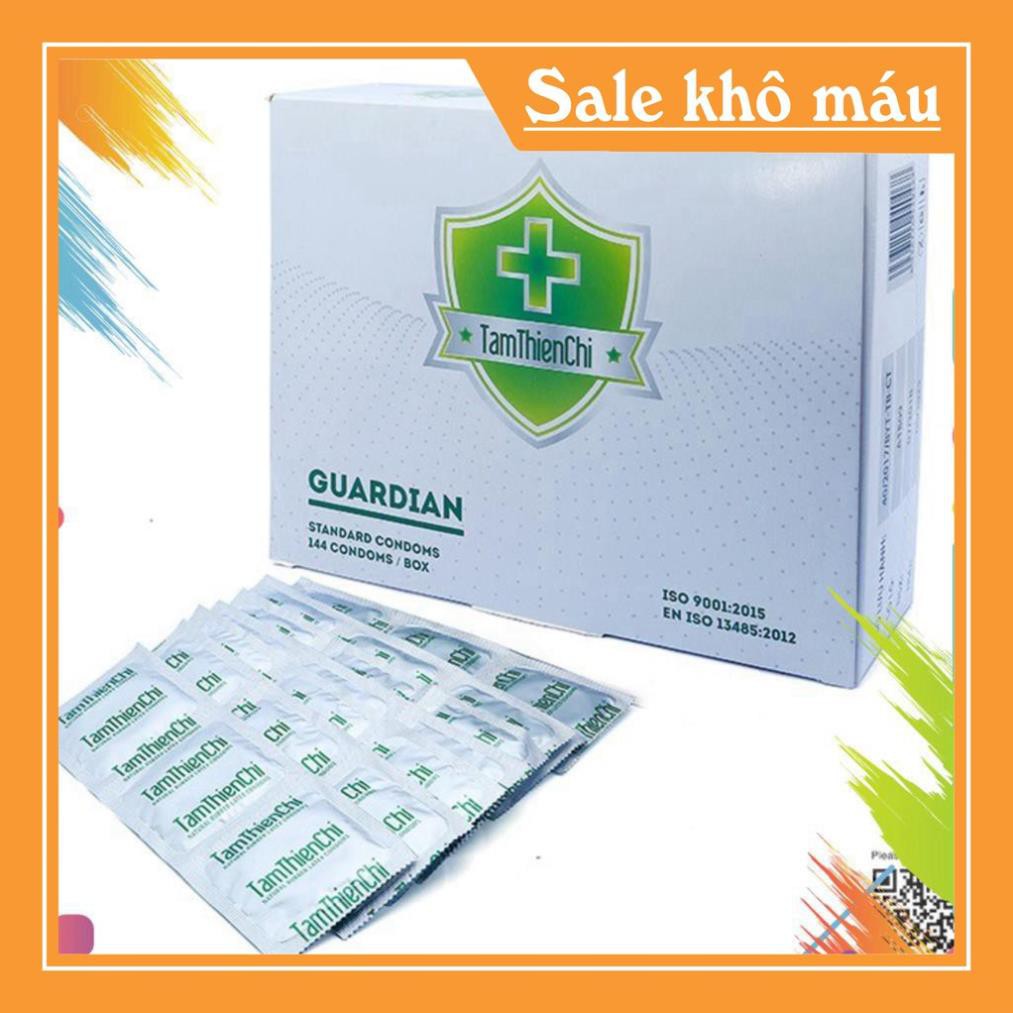 [Chính Hãng] Bao cao su Tâm Thiện Chí Guardian mỏng trơn hộp 144 cái xịn