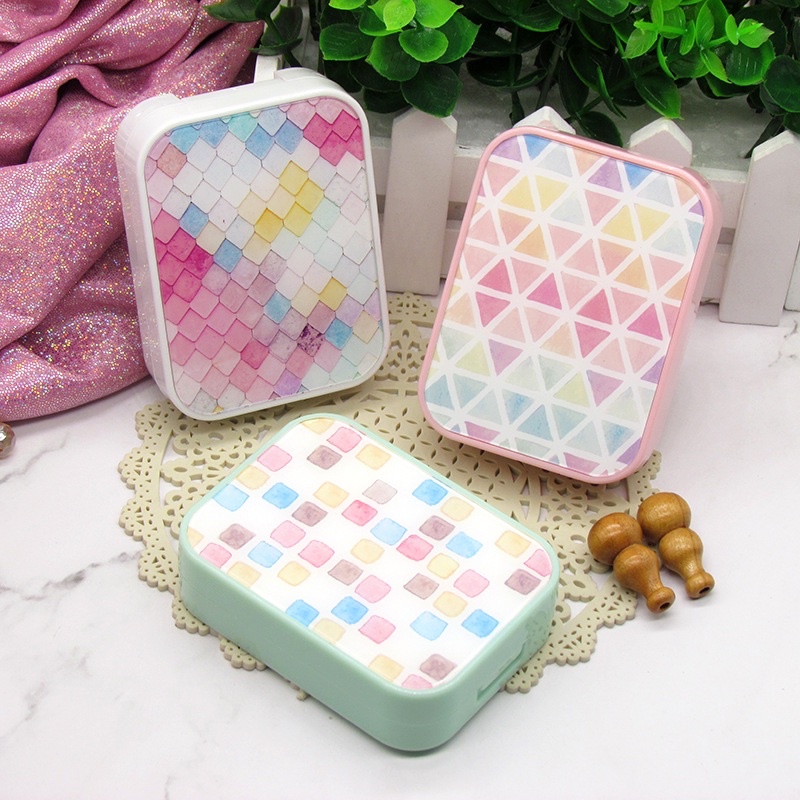 Khay Gương Đôi Nhiều Màu - Case Đôi Đựng 2 Lens