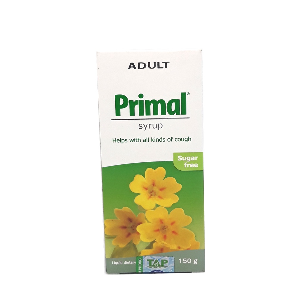 Siro Giảm Ho Không Đường Primal Syrup - Phù Hợp Với Người Tiểu Đường 150gr