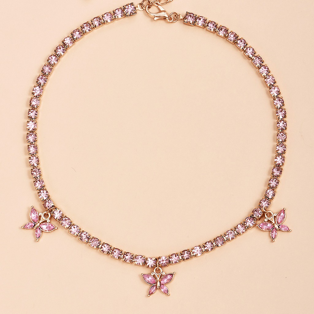Vòng Cổ Choker Hình Bướm Đính Đá Quyến Rũ Cho Nữ