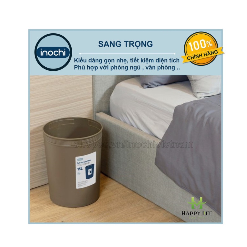 Thùng rác mini, sọt rác nhựa INOCHI Hiro 5L, 10L, 15L  tiêu chuẩn Nhật Bản - Happy Life 4U