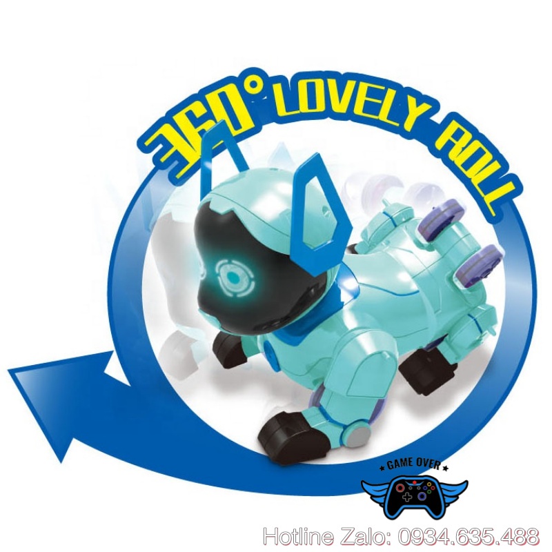 Chó Robot điều khiển từ xa Puppy Stunt Dog Roll nhào lộn theo nhạc 360 độ