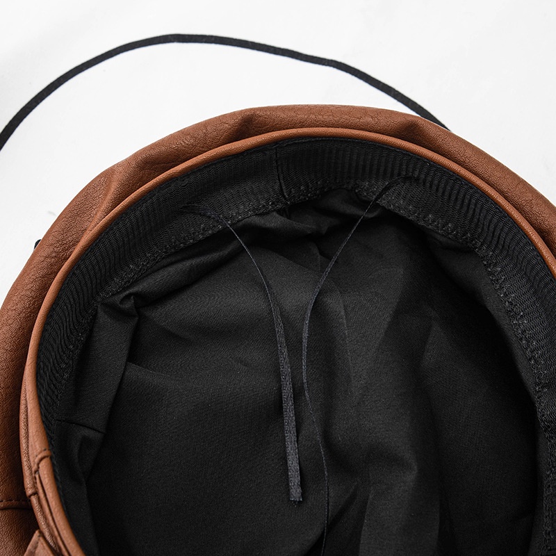 Nón da beret Mũ da nồi bóng Họa sĩ Thiết kế Retro Phong cách Cổ điển Ulzzang Hàn Quốc