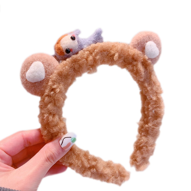 Băng Đô Cài Tóc Hình Tai Thú Nhồi Bông Đáng Yêu Dành Cho Nữ