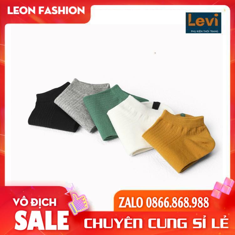 Tất cổ ngắn nam nữ [✨HỘP 5 ĐÔI✨] Vớ ngắn cổ cotton cao cấp, thoáng khí, mềm nhẹ, giữ form, không phai, không xù