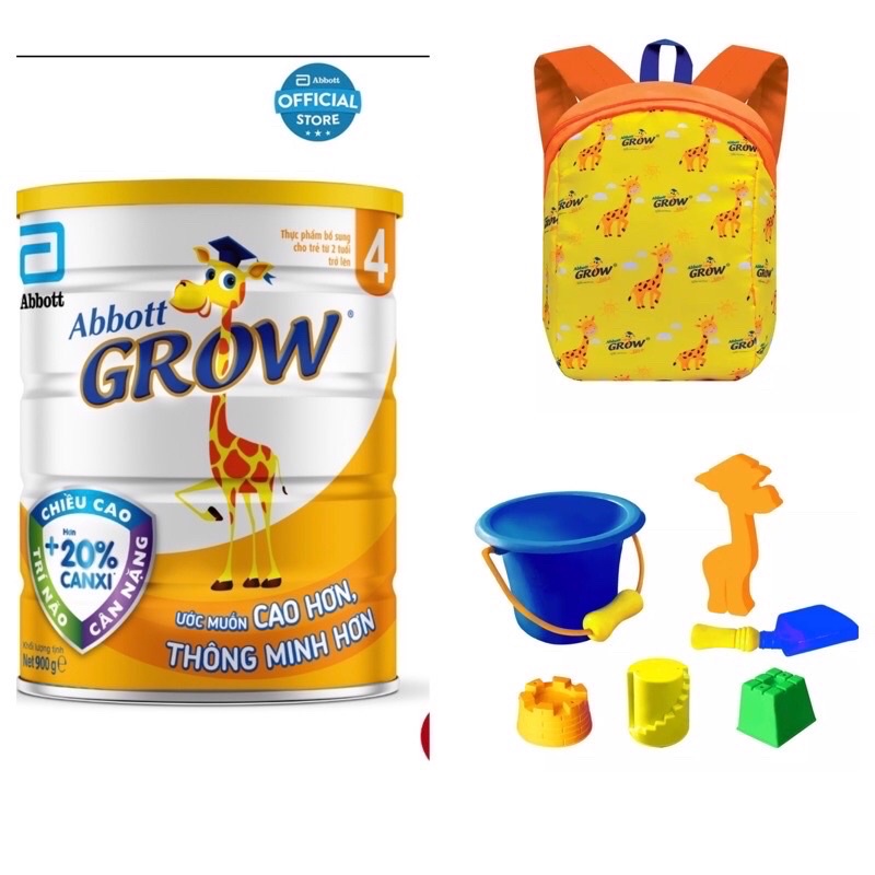 [Tăng Balo] Sữa bột Abbott Grow 4 900g