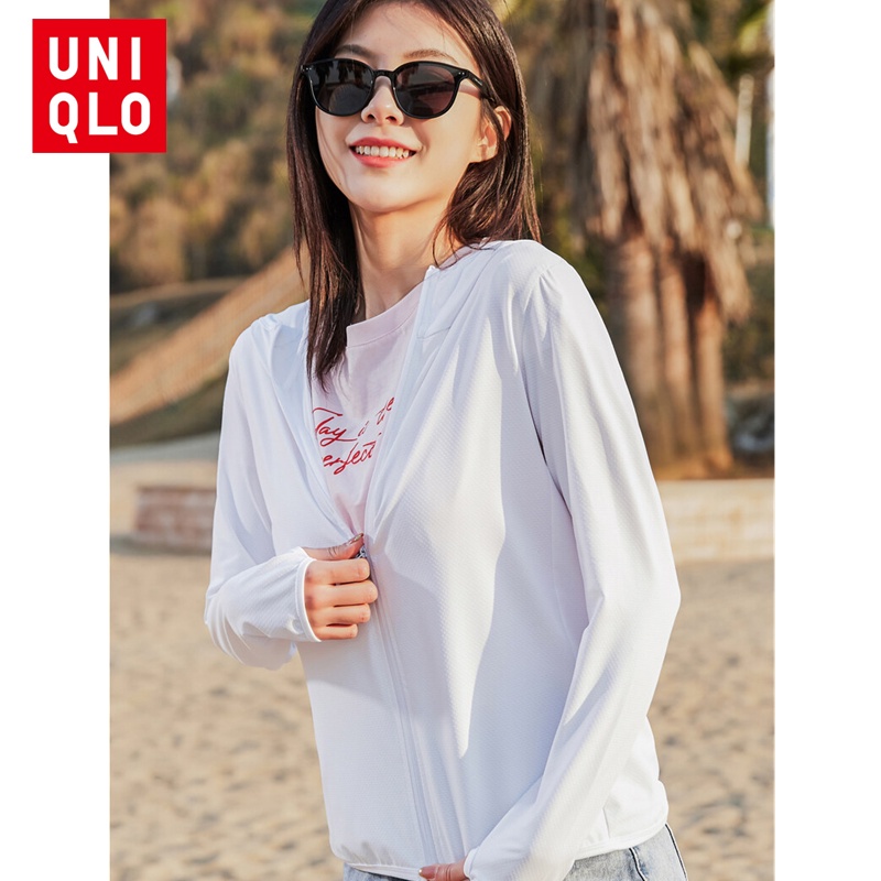 Uniqlo Áo Khoác cardigan Chống Tia Cực Tím Thiết Kế Mỏng Thoáng Khí Thời Trang Dành Cho Cặp Đôi