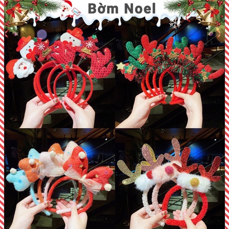 Bờm cài tóc giáng sinh, noel nhiều mẫu siêu xinh