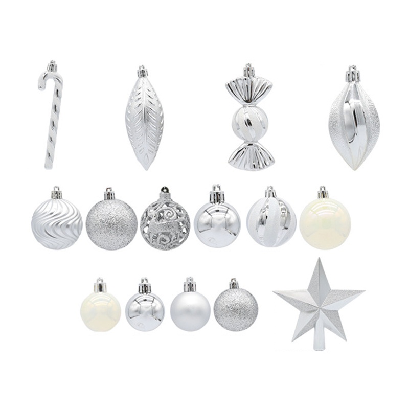 Set 40 Quả Cầu Nhựa Treo Trang Trí Giáng Sinh