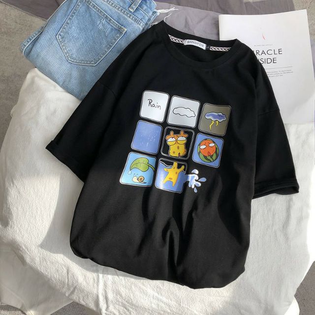 Áo Thun tay lỡ Unisex Rain