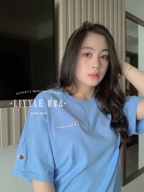 ÁO THUN CHAMPION EMBROIDERED SMALL LOGO TEE CHÍNH HÃNG AUTHENTIC - SHIPPED USA | BigBuy360 - bigbuy360.vn