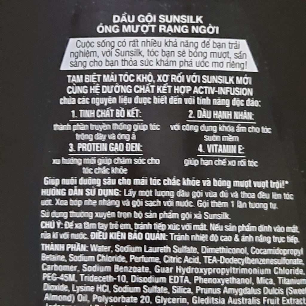 Dầu Gội SUNSILK 900g - BACH HOA HV