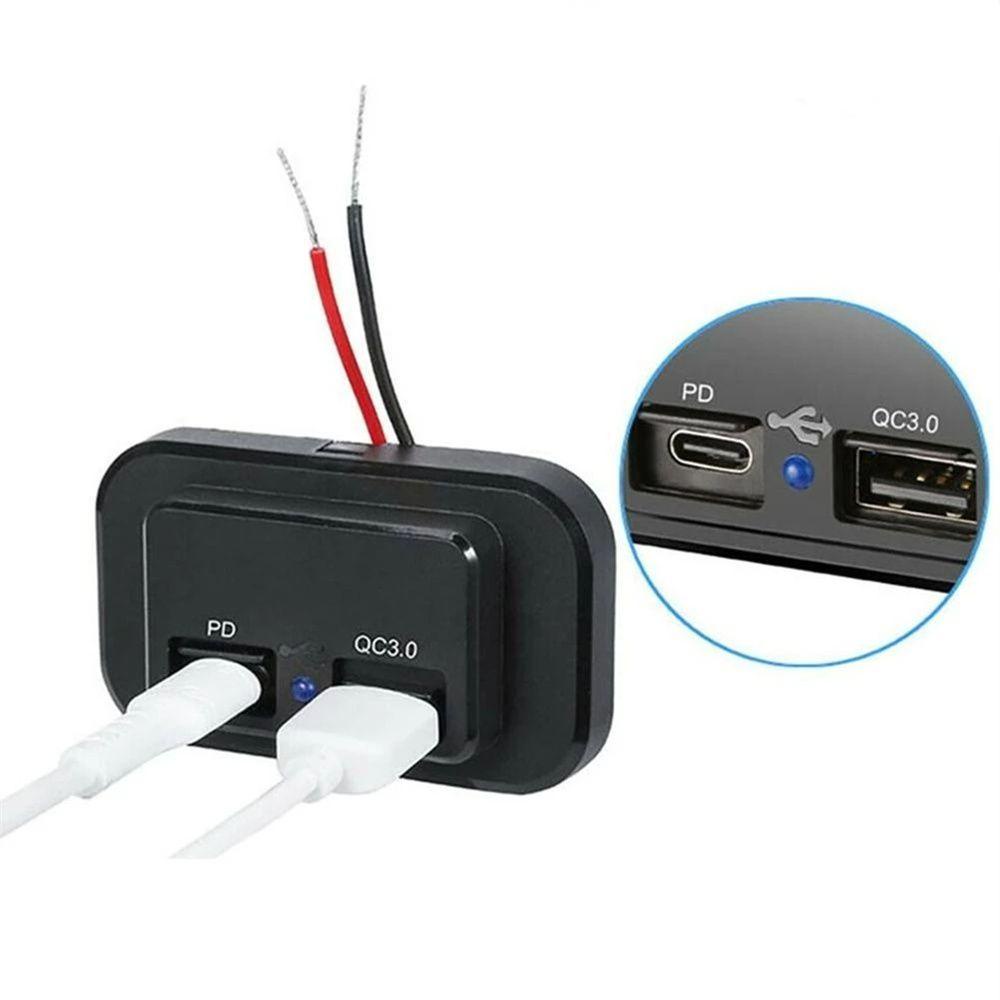 Tẩu Sạc Nhanh Hai Cổng USB Type-C DC 12V-24V