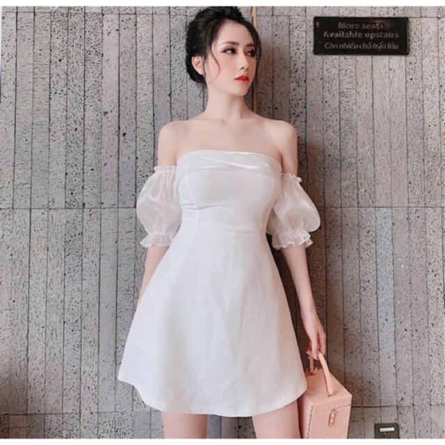 Đầm dự tiệc trễ vai hàng cao cấp | BigBuy360 - bigbuy360.vn